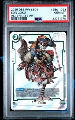 2025 DRAGON BALL SUPER CARD GAME FUSION WORLD MANGA BOOSTER 01 SON GOKU PSA 10 - Image 1