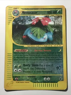 Venusaur Holo Rare Pokemon Card #30/165 E-Series 2002 Expedition Reverse Holo - Image 2