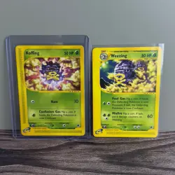 Koffing 114/165, Rare Weezing 70/165 Non Holos Pokemon Cards Lot Of 2 E Series - Image 1