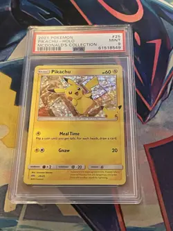 2021 Pokemon McDonald's Pikachu Holo Card Collection #25 PSA 9 - Image 1