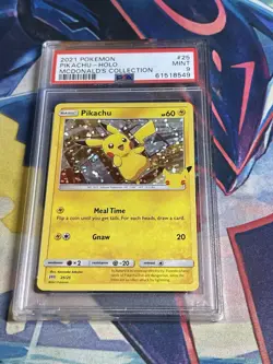 2021 Pokemon McDonald's Pikachu Holo Card Collection #25 PSA 9 - Image 2