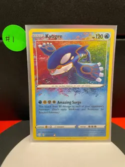 Pokemon Shining Fates Kyogre 021/072 Amazing Rare Holo Rare TCG Card 2021 - Image 3