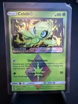 Celebi Prism Star 19/214 Sm-Lost Thunder Holo Card NM - Image 1