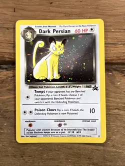 Dark Persian Pokemon Card, Wotc Black Star Promo #17 Holo Rare 2000. NM - Image 1