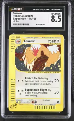 CGC 8.5 Fearow 2002 Expedition 11/165 Holo Pokemon Card - Image 1