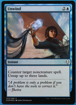 Unwind FOIL Dominaria NM Blue Common MAGIC GATHERING CARD (ID# 502381) ABUGames - Image 1