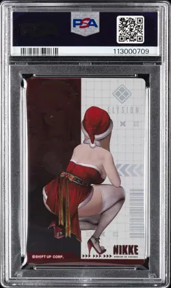 2024 GODDESS OF VICTORY: NIKKE GUN GIRL METAL CARD COLL EMMA: DARLING RED PSA 10 - Image 2