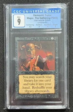 MTG 1993 International Edition CGC 9 Demonic Tutor Magic The Gathering - Image 1
