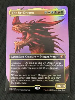 MTG - CMM - The Ur-Dragon - Showcase Borderless Foil - M 0689 NM - Image 1