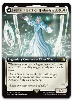 Venat, Heart of Hydaelyn (Extended Art) #434 (NM) Final Fantasy FIN Magic MTG - Image 1