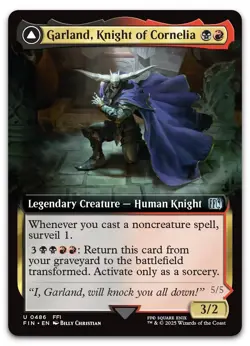 Garland, Knight of Cornelia (Extended Art) #486 (NM) Final Fantasy FIN Magic MTG - Image 1