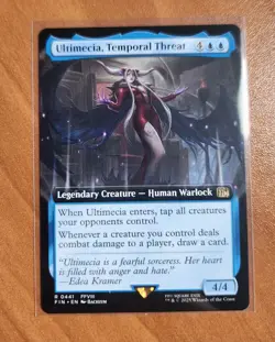 Magic MTG Final Fantasy Ultimecia, Temporal Threat FIN 0441 (Extended Art) Rare - Image 1