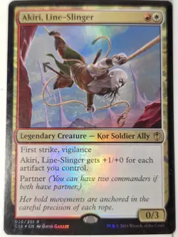 Akiri, Line-Slinger - FOIL - Commander: 2016 - Magic the Gathering MTG Nice! - Image 1