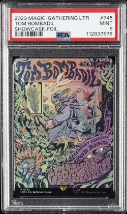 2023 MTG TALES OF MIDDLE-EARTH SHOWCASE-FOIL #745 TOM BOMBADIL PSA 9 - Image 1