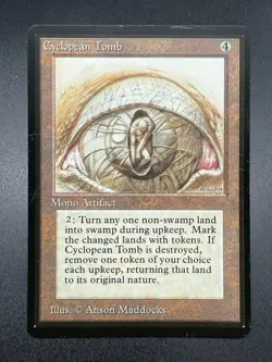 MTG Beta Cyclopean Tomb Magic The Gathering Vintage Kid Icarus LP - Image 1