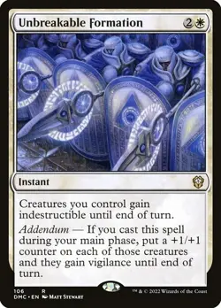 NM Unbreakable Formation, MTG, Dominaria United, Magic the Gathering, 106 - Image 1
