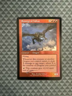 MTG Scourge of Valkas #2 Foil Retro Frame Rare Secret Lair Drop Series (SLD) - Image 1