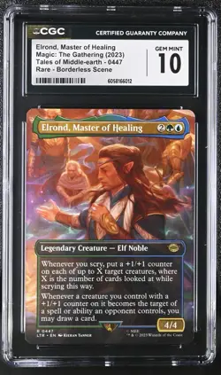 Elrond, Master of Healing (Borderless) - Lord of the Rings - CGC Gem Mint 10 - Image 1