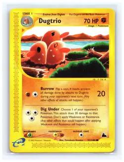 💥 Pokemon 2003 TCG Card Dugtrio (Skyridge) 52/144 Non Holo Vintage Cool Art! - Image 1