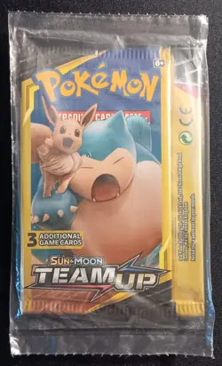 1 Double Pack Pokemon SM Team Up 3-card 2 Mini Booster Packs New Pikachu Zekrom - Image 2