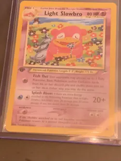 Pokemon TCG Light Slowbro Neo Destiny First Edition Rare 51/105 Light Play - Image 4