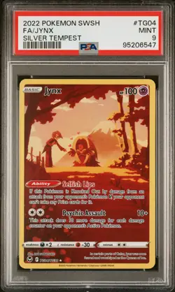 PSA 9 JYNX TG04 Full Art Pokemon Silver Tempest Trainer Gallery - Image 1