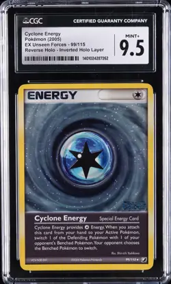 2005 POKEMON #99 CYCLONE ENERGY CGC 9.5 - Image 1