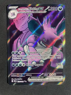 Team Rocket's Nidoking ex 216/182 Destined Rivals Ultra Rare Pokemon NM - Image 1