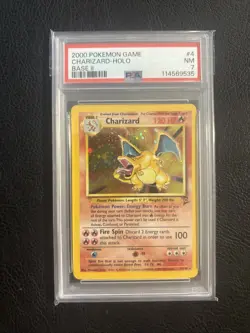 2000 POKEMON BASE SET 2 #4 CHARIZARD-HOLO PSA 7 - Image 1
