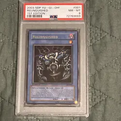 Yugioh PSA 8 NM-MT Relinquished 2003 Starter Deck Pegasus SDP-001 1st edition - Image 1