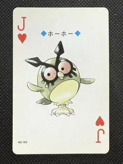 Pokemon Hoothoot Jack of Hearts 163 Silver Deck Lugia Playing Card Poker - Image 1