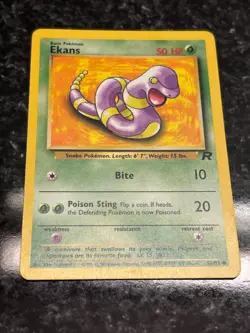 Ekans 56/82 Team Rocket Regular Common LP Vintage Pokemon Card 2000 WOTC - Image 3