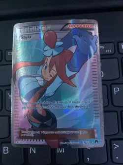 Pokemon TCG Skyla Trainer Full Art Ultra Rare Card 122/122 XY Breakpoint - Image 1