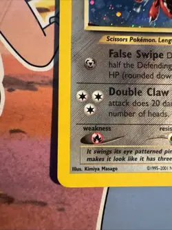 Scizor 10/75 Scizor Promo Neo Discovery 2001 Holo Rare WOTC Pokemon Card TCG - Image 3