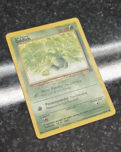Oddish 63/82 Team Rocket Regular Common LP Vintage Pokemon Card 2000 WOTC - Image 2