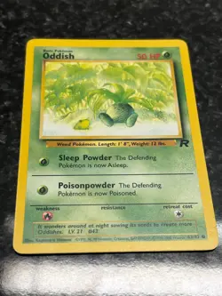 Oddish 63/82 Team Rocket Regular Common LP Vintage Pokemon Card 2000 WOTC - Image 3