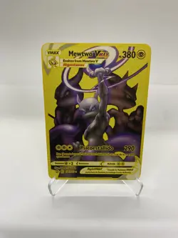 Mewtwo Vmax Gold Metal Pokemon Card-Collectible Gift Display！Christmas PRETTY - Image 5