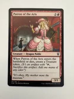 Patron of the Arts MTG Magic the Gathering Card NM Near Mint CLB - Image 1