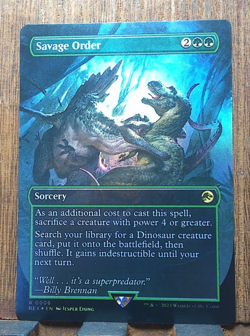 MTG🌳 Savage Order ( FOIL Borderless) : Jurassic World NEAR MINT💕❤ - Image 1
