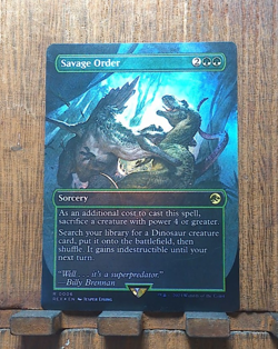 MTG🌳 Savage Order ( FOIL Borderless) : Jurassic World NEAR MINT💕❤ - Image 2