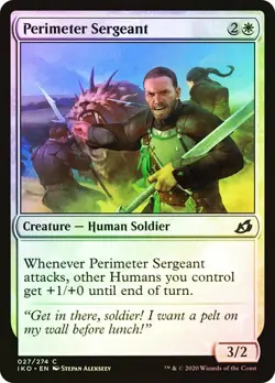 Perimeter Sergeant #27 Ikoria MTG MAGIC HUMAN SOLDIER FOIL O252 - Image 1