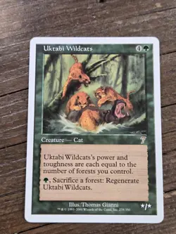 MTG Uktabi Wildcats 7th Edition Rare Nrmt To Mt - Image 1
