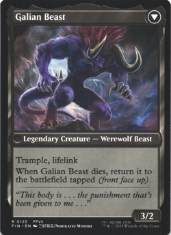 MTG Final Fantasy Vincent Valentine/Galian Beast double side - Image 2