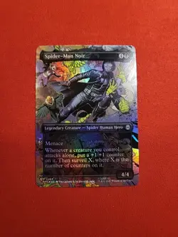 Spider-Man Noir (Borderless) Marvel's Spider-Man Foil SPM 204 Mtg - Image 1