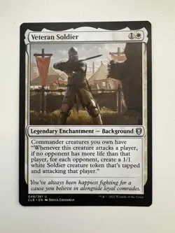 Veteran Soldier MTG Magic the Gathering Card NM Near Mint CLB - Image 1