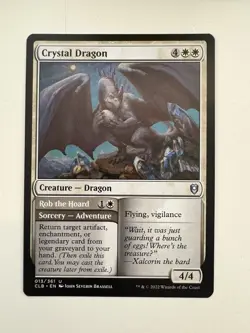 Crystal Dragon MTG Magic the Gathering Card NM Near Mint CLB - Image 1