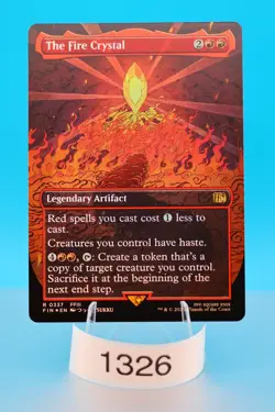 MTG The Fire Crystal (Borderless) Final Fantasy Foil #337 - Image 1
