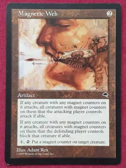 Magic The Gathering TEMPEST MAGNETIC WEB artifact card MTG - Image 1