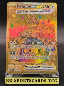 Pokemon Prismatic Evolutions : Terapagos EX 180/131 Hyper Rare Gold 2025 - Image 1