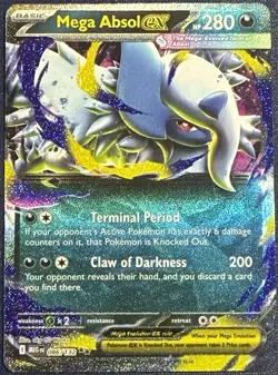 2025 Pokemon TCG Mega Evolutions Mega Absol Ex 086/132 Double Rare - Image 1